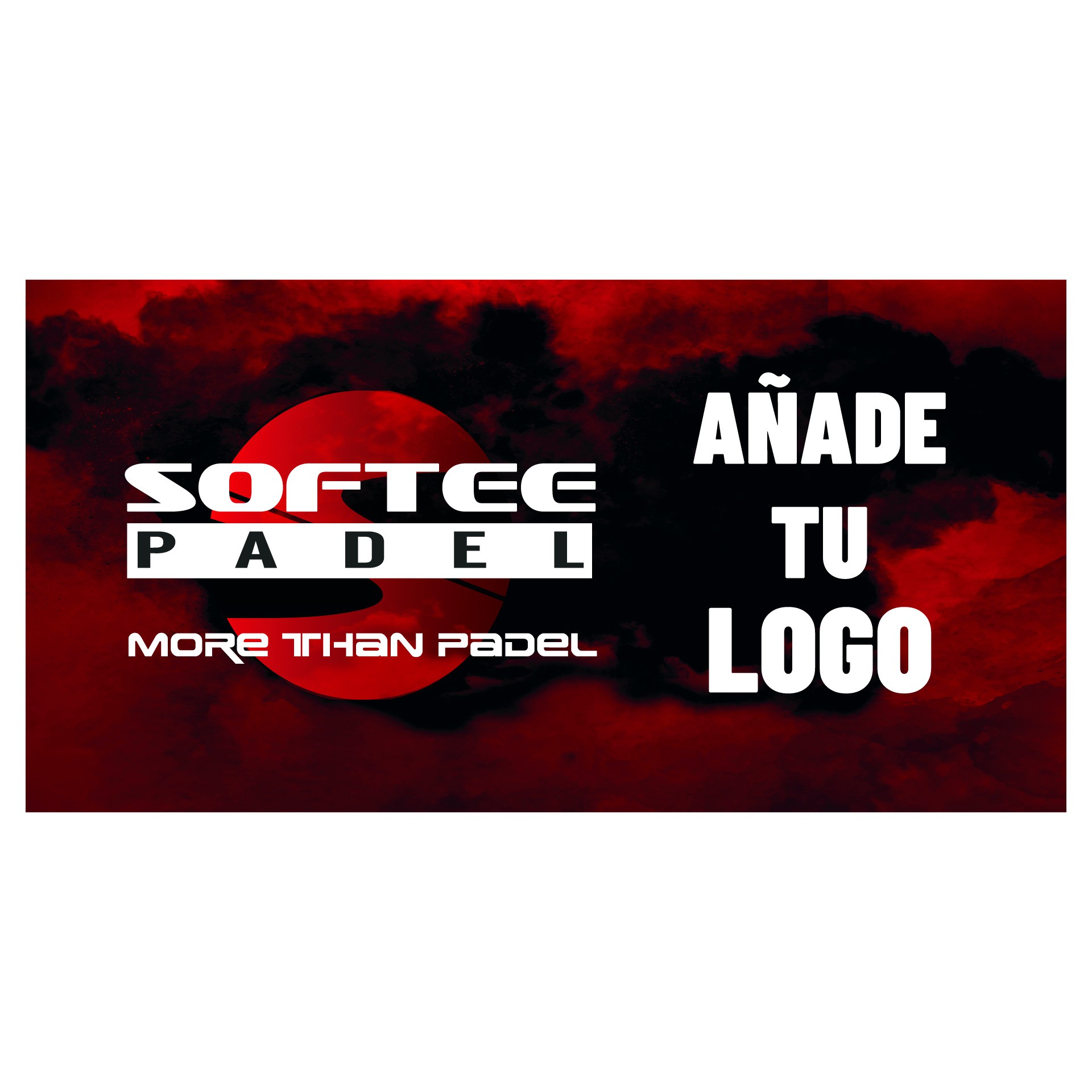 Lona textil con tu marca y softee pádel