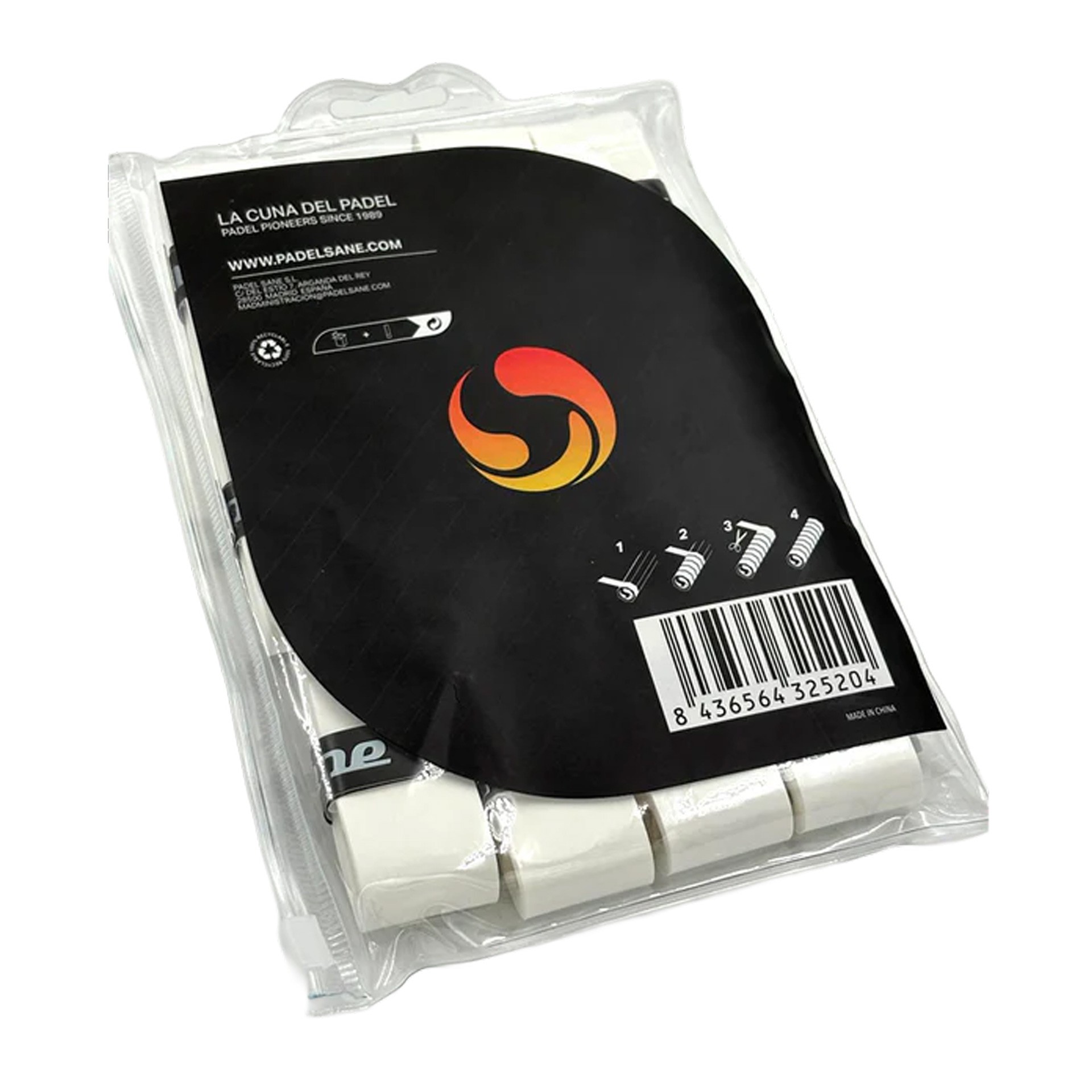 Blister de 12 overgrips sane lisos blancos - Imagen 5
