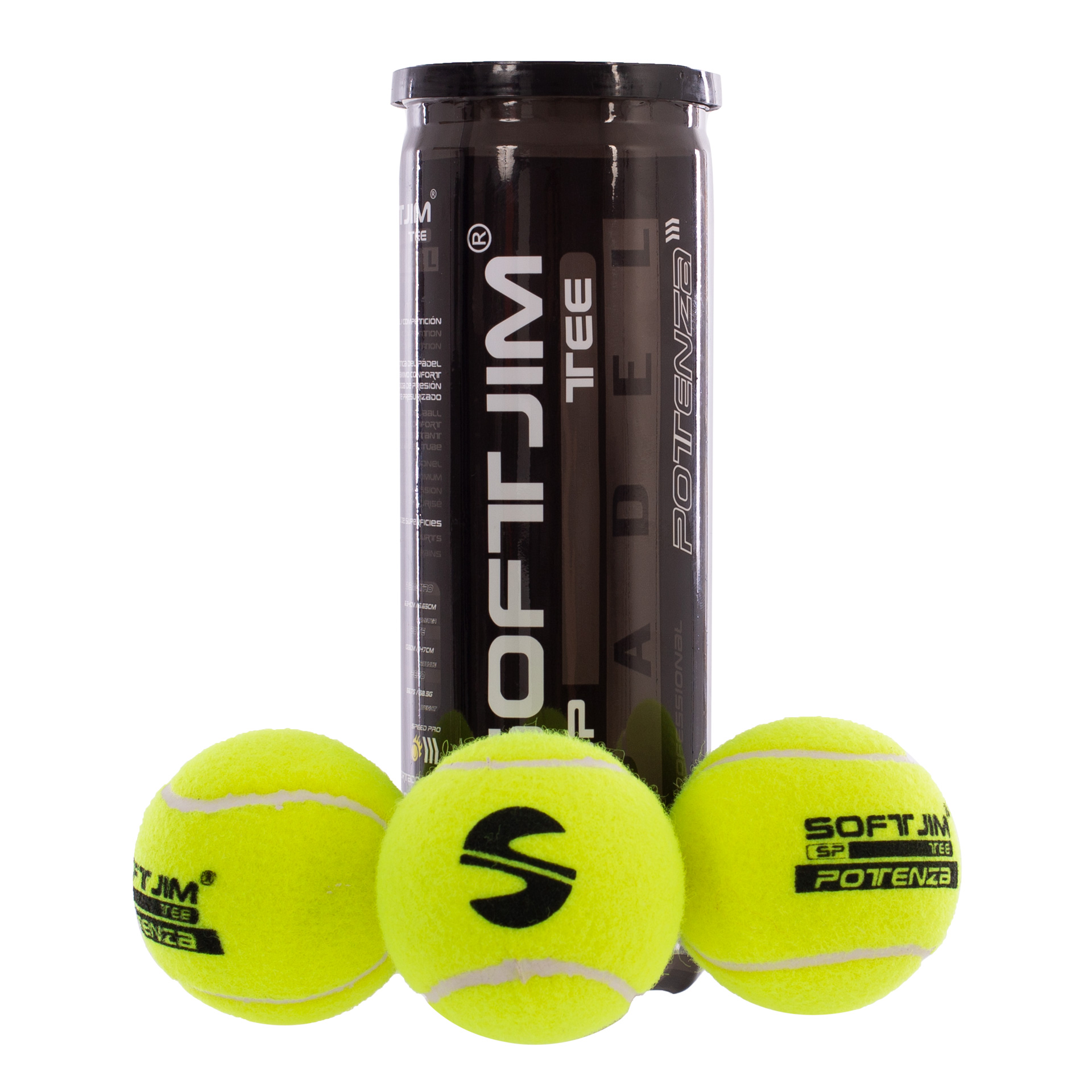 Bote 3 pelotas pádel softjim potenza - Imagen 3