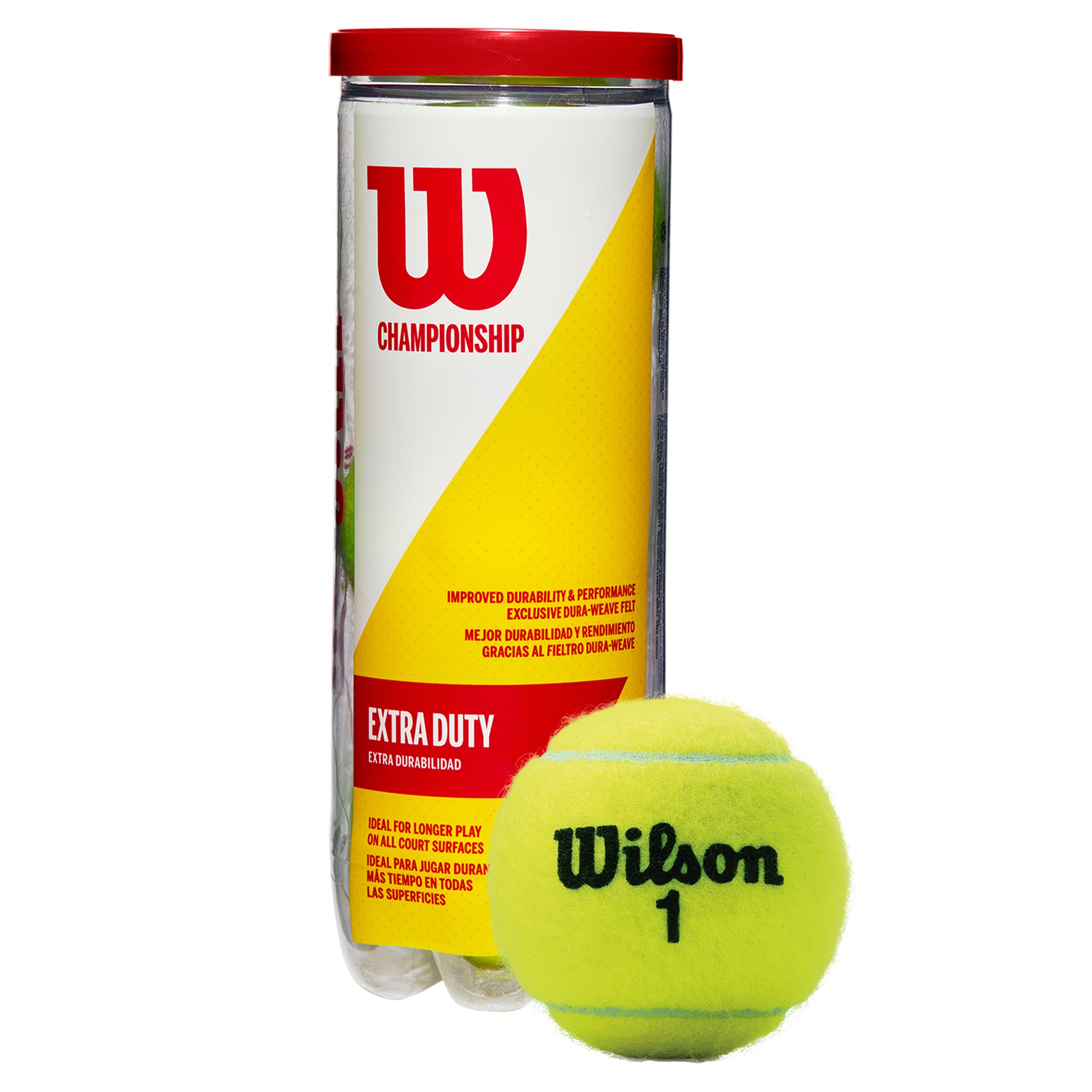 Bote 3 pelotas tenis wilson championship xd - Imagen 3