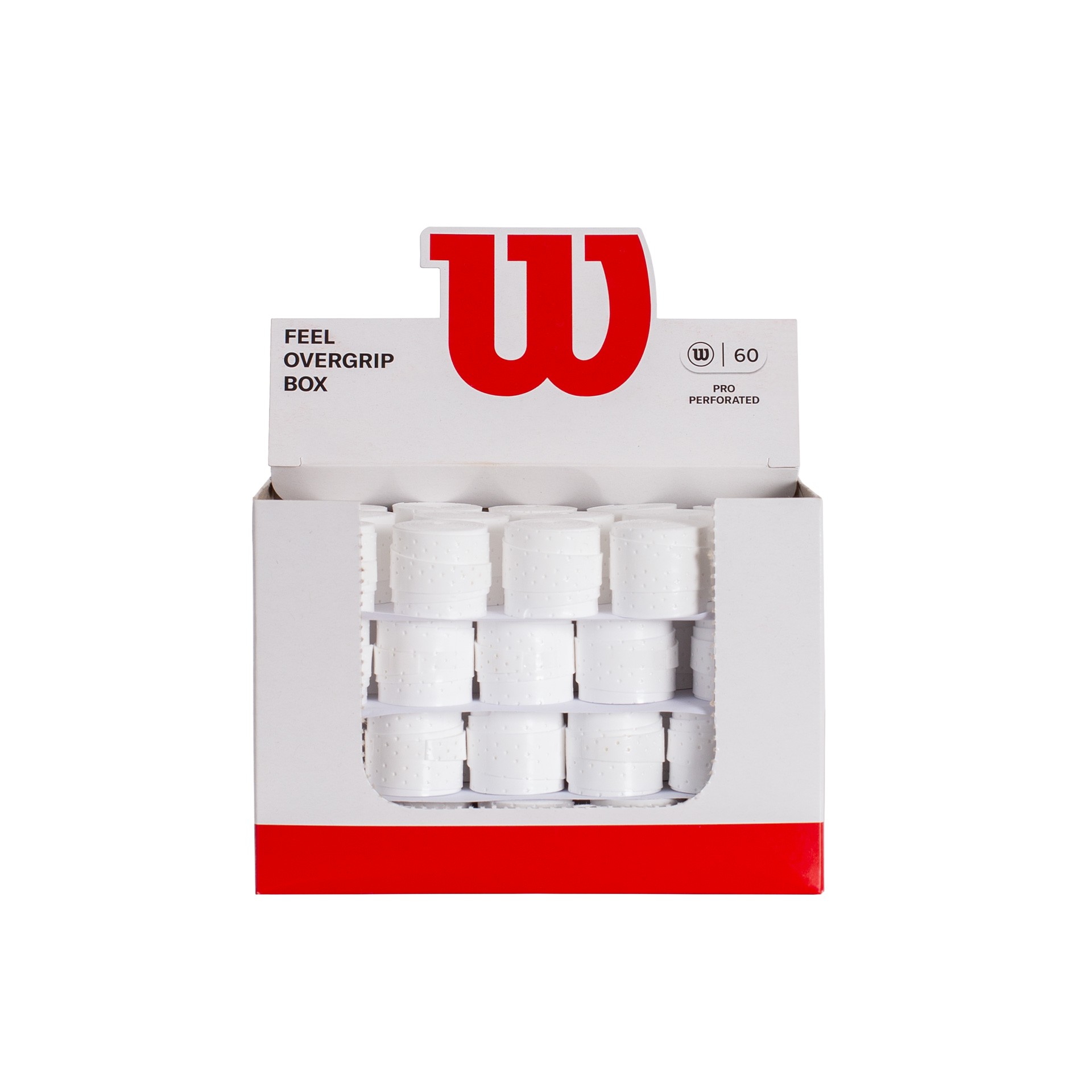 Caja 60 overgrips wilson blanco pro perforados - Imagen 2