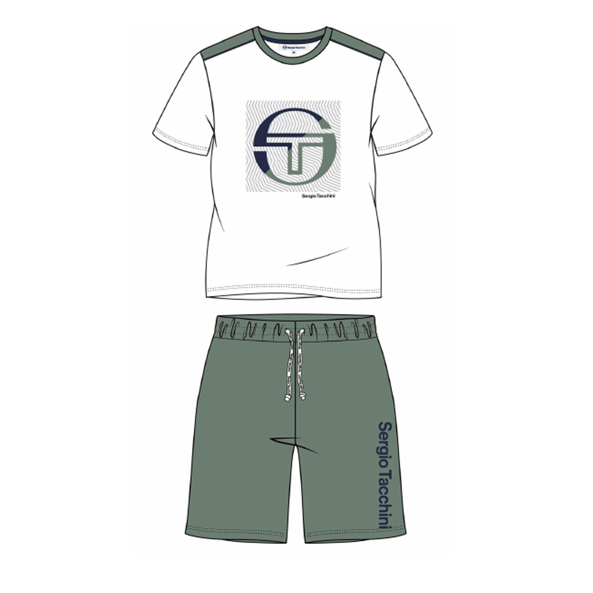 Caja de 12 pijamas hombre pyjashort tacchini 39492827 - Imagen 2