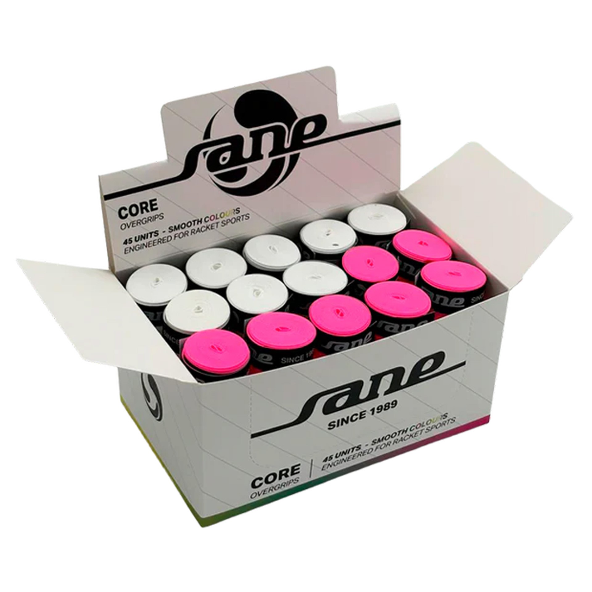 Caja de 45 overgrips sane core lisos multicolor - Imagen 2