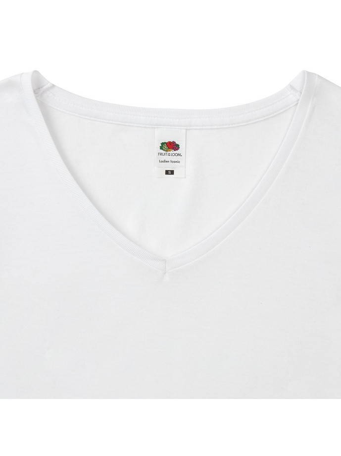 Camiseta fruit of the loom ladies iconic 150 v-neck t - Imagen 18