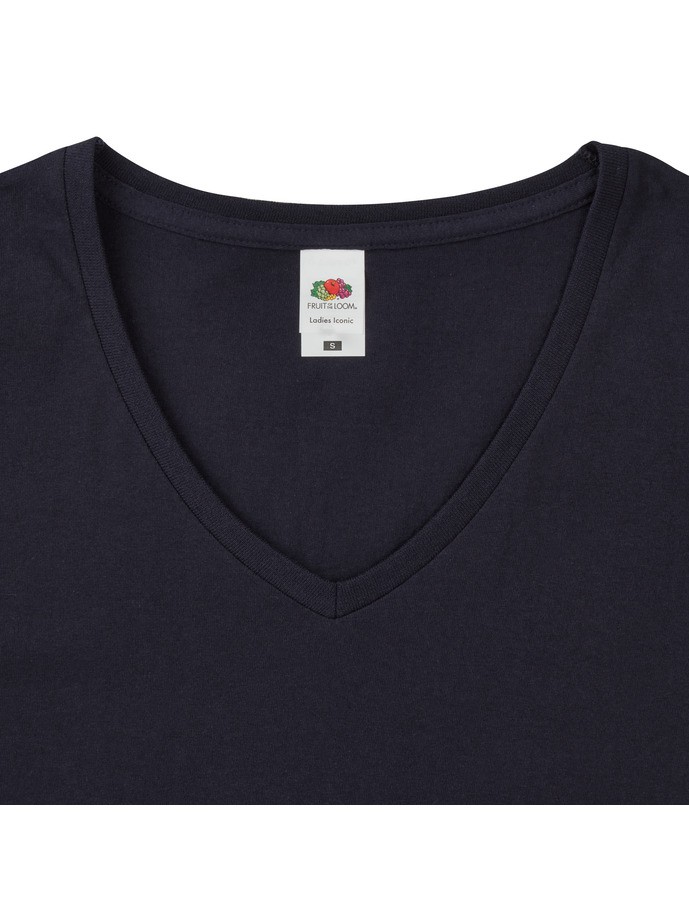 Camiseta fruit of the loom ladies iconic 150 v-neck t - Imagen 7