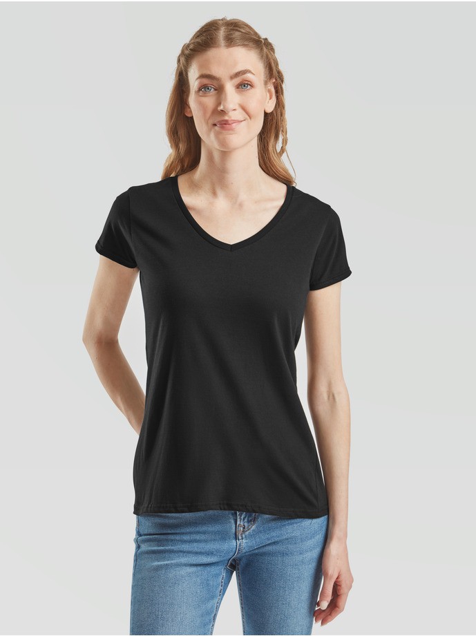 Camiseta fruit of the loom ladies iconic 150 v-neck t - Imagen 28