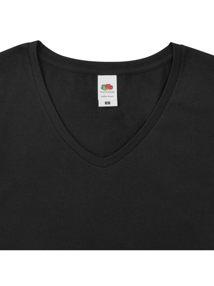 Camiseta fruit of the loom ladies iconic 150 v-neck t - Imagen 23