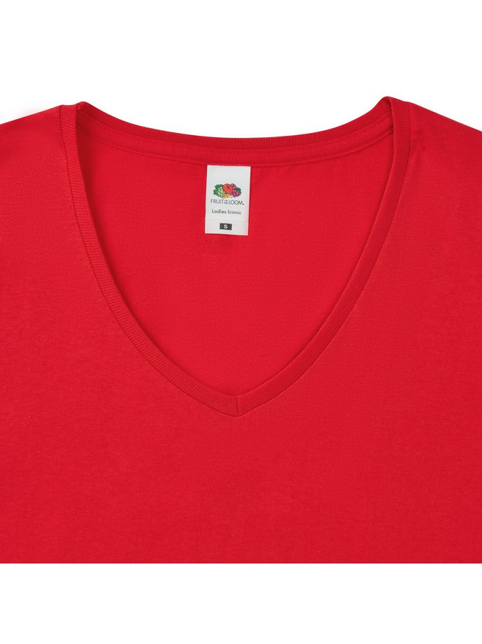 Camiseta fruit of the loom ladies iconic 150 v-neck t - Imagen 13