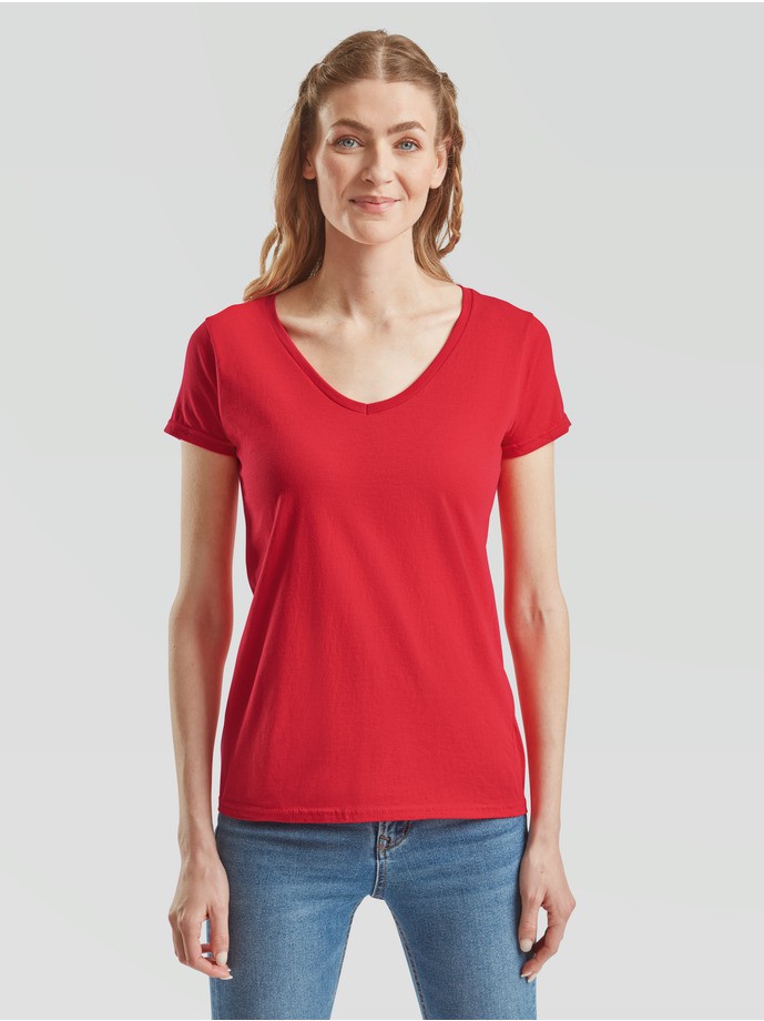 Camiseta fruit of the loom ladies iconic 150 v-neck t - Imagen 17