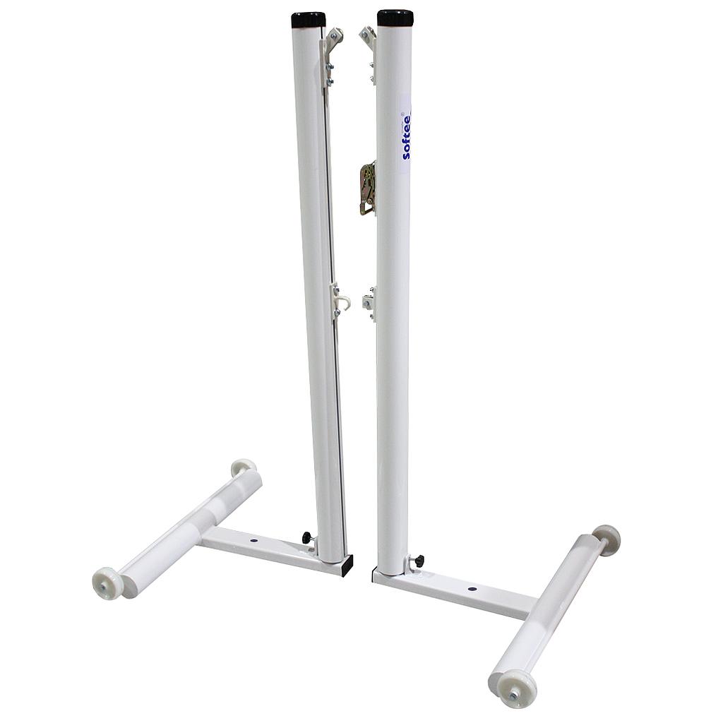 Juego de 2 postes bádminton aluminio deluxe tubo 90mm