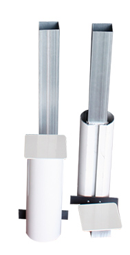 Juego de 2 postes multialturas aluminio tubo de 90mm fijos - Imagen 2