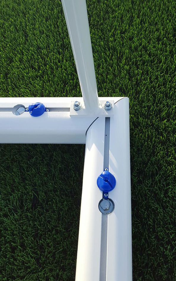 Juego porterías aluminio fútbol 11  120x100 mm trasladables - Imagen 4