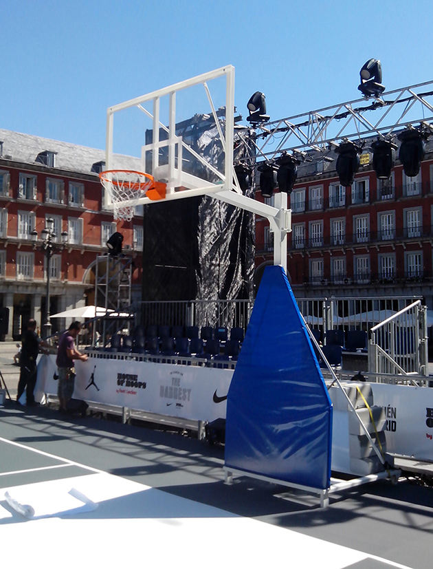 Juego protectores para canastas baloncesto forma triangular