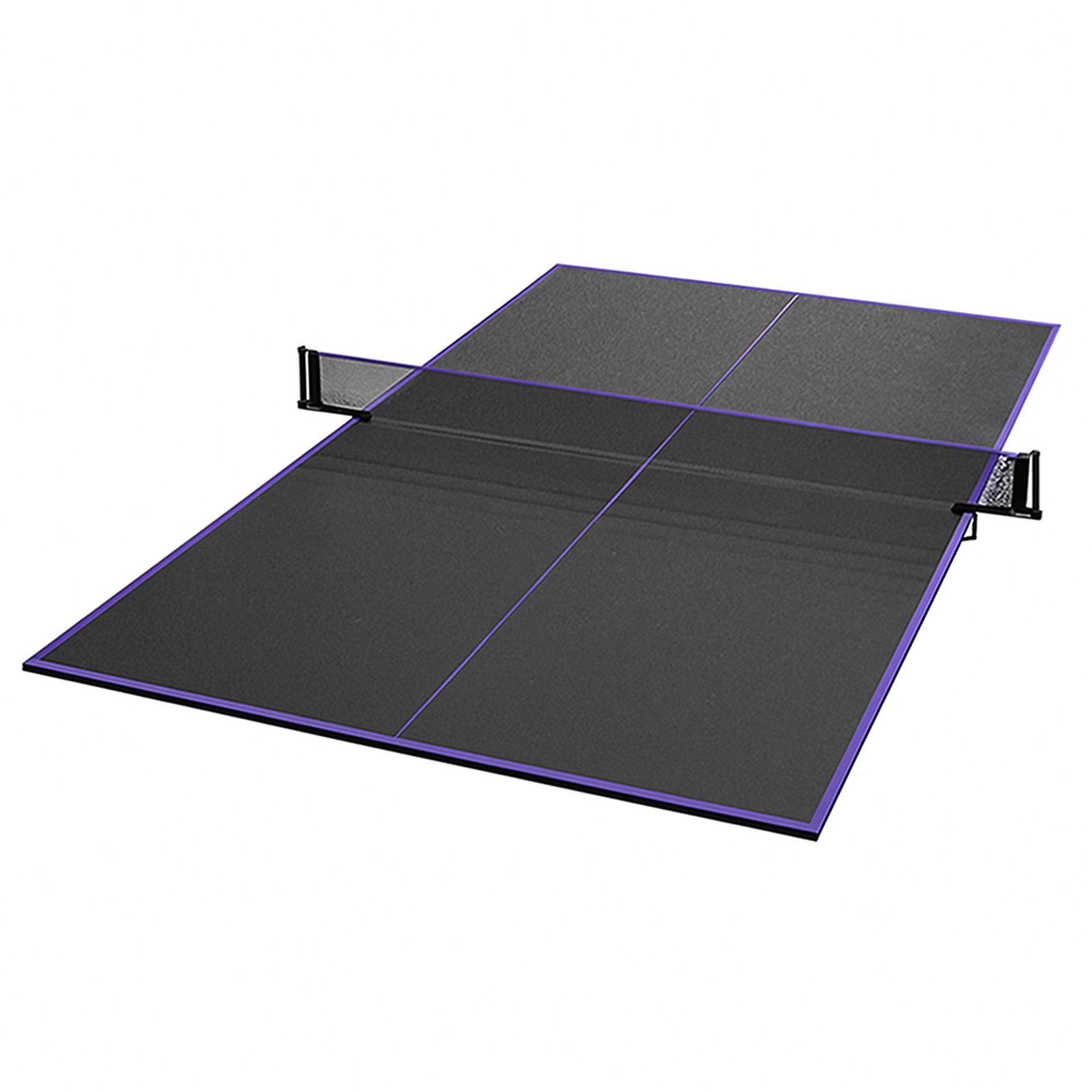 Kit tableros tenis de mesa con soporte y red negro/violeta -sin palas ni pelotas- - Imagen 2