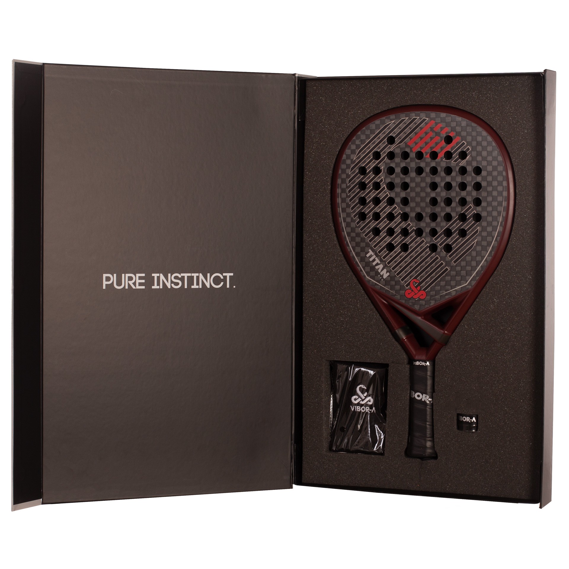 Pack pala de pádel vibor-a titan 12k red - Imagen 9