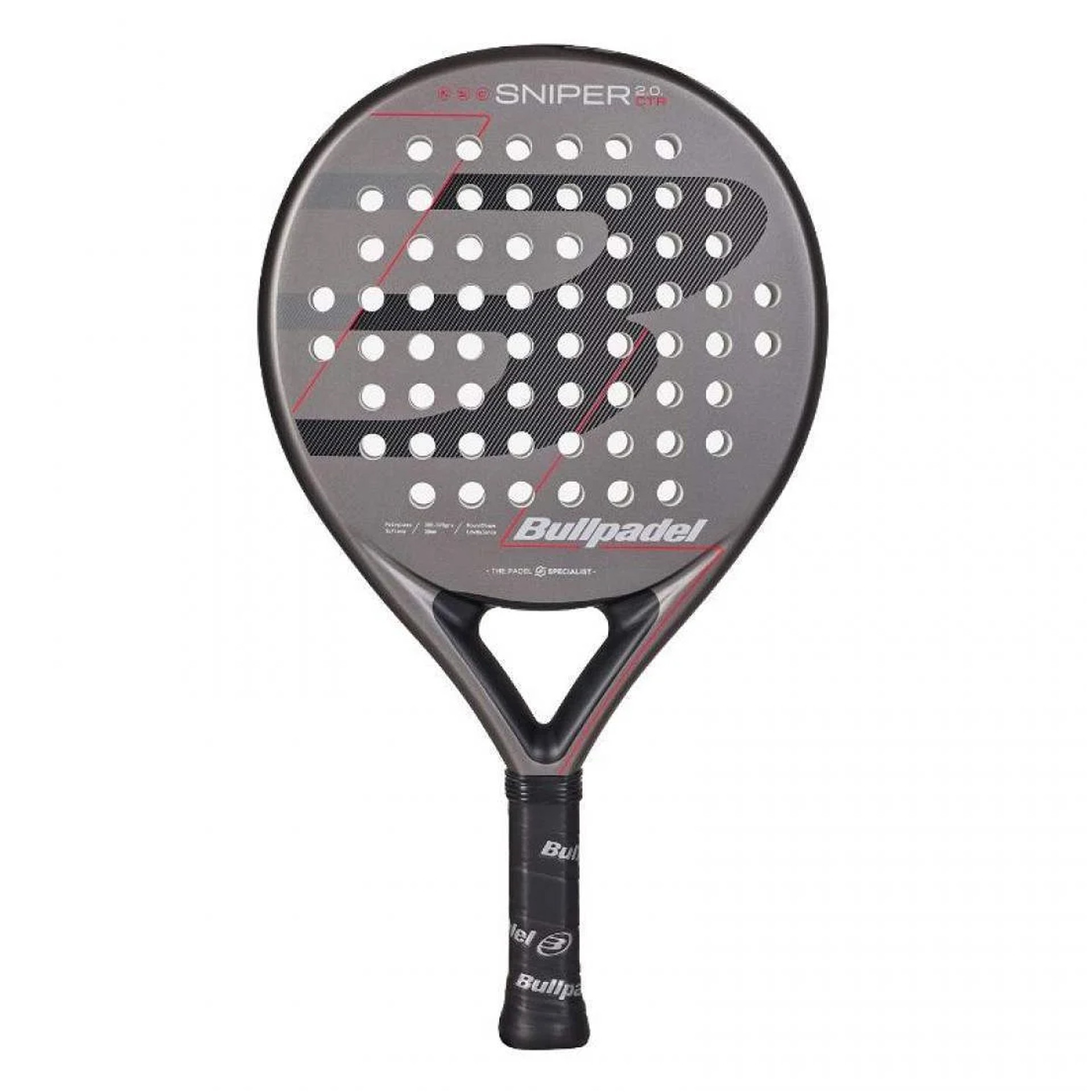 Pala de pádel bullpadel sniper 2.0 control gris oscuro 2026 - Imagen 2