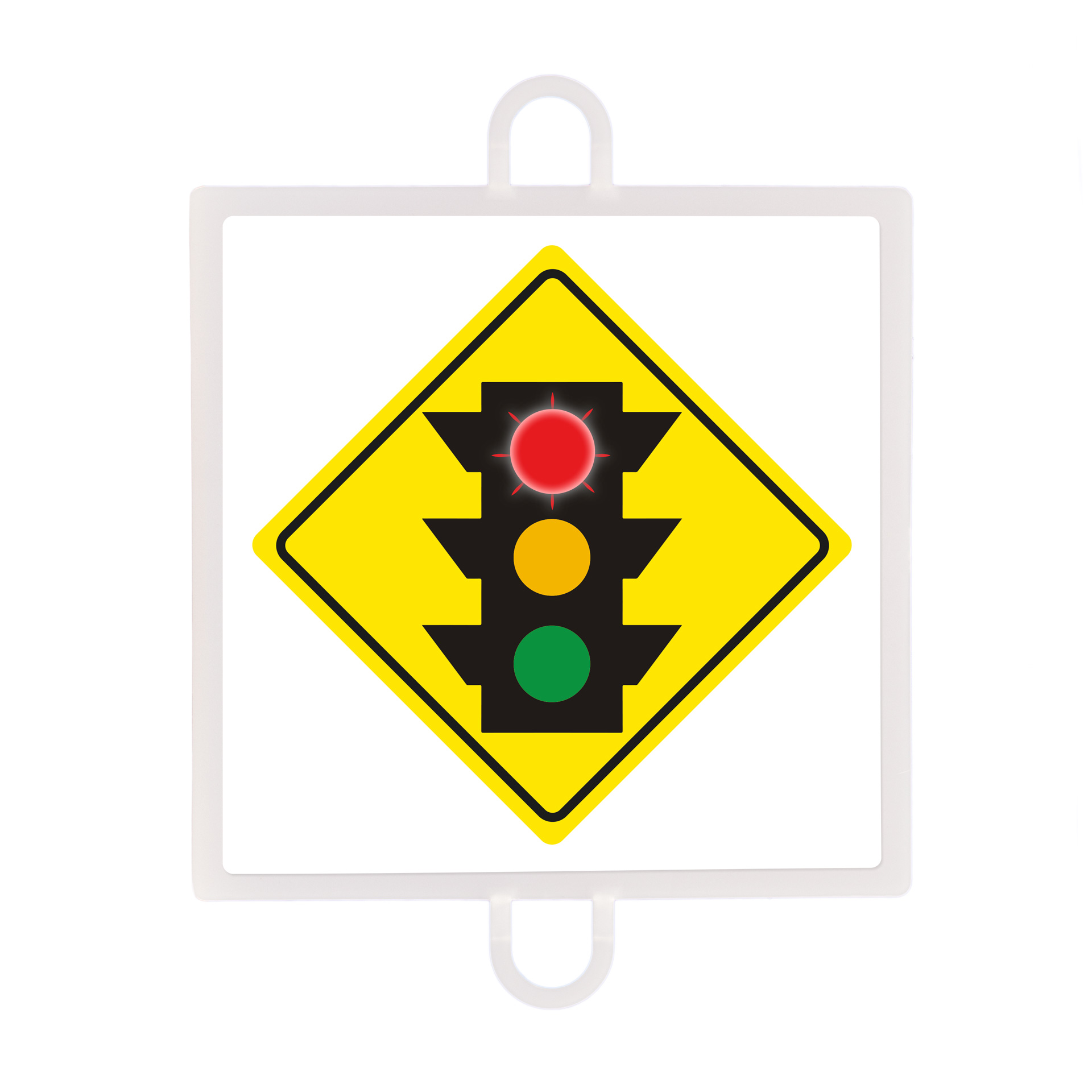 Panel de señalización tráfico de advertencia nº 1 (semáforo rojo)