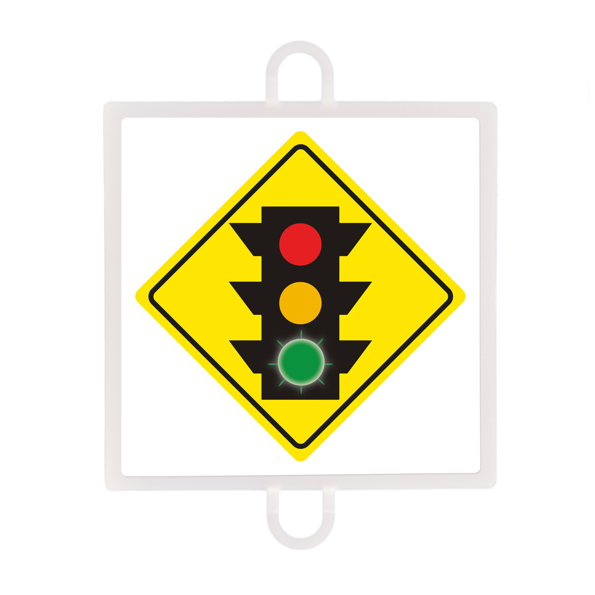 Panel de señalización tráfico de advertencia nº 3 (semáforo verde)