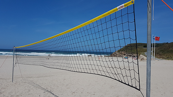 Red de voley playa 3mm linea premium con cinta amarilla - Imagen 2