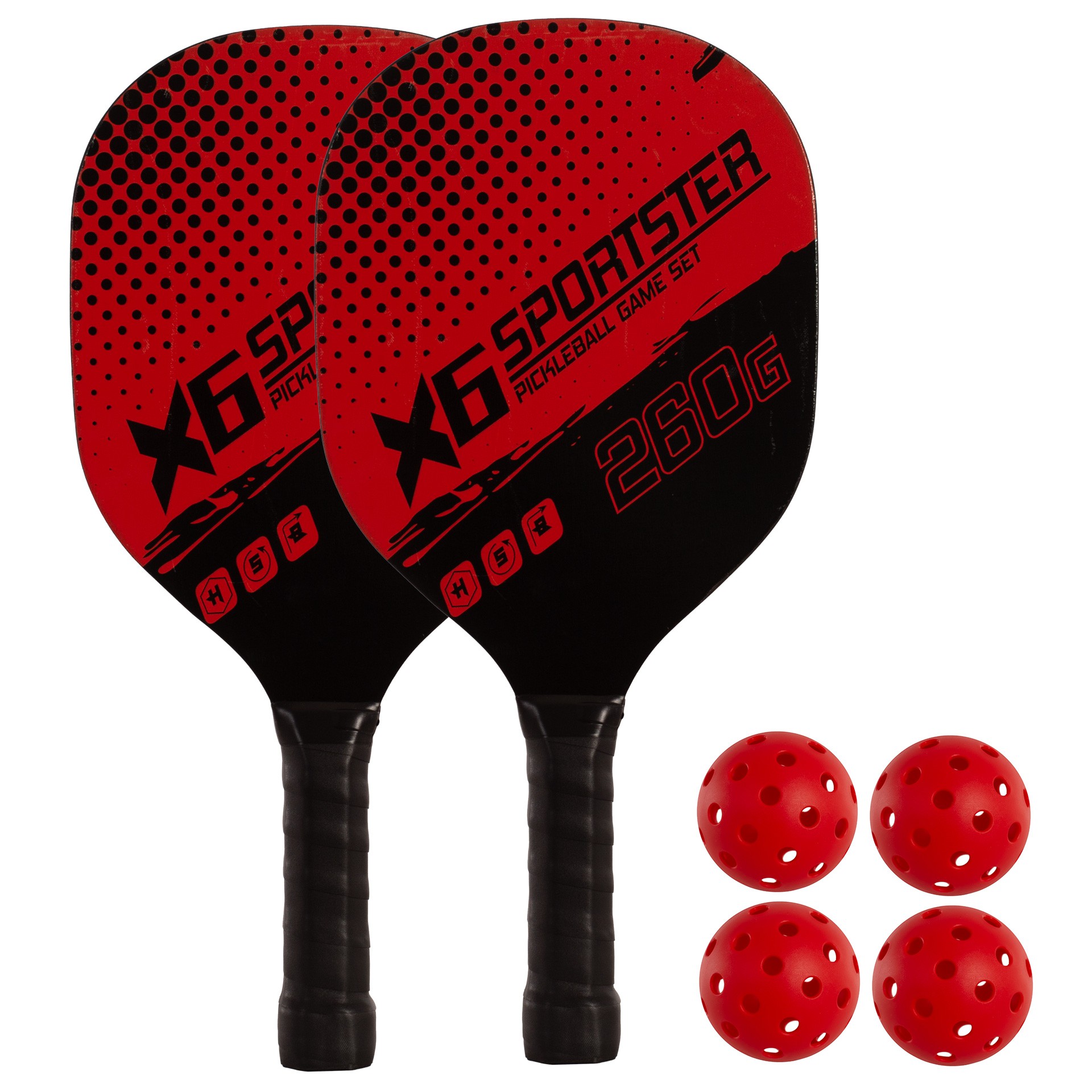 Set de 2 palas pickleball madera con 4 pelotas - Imagen 6