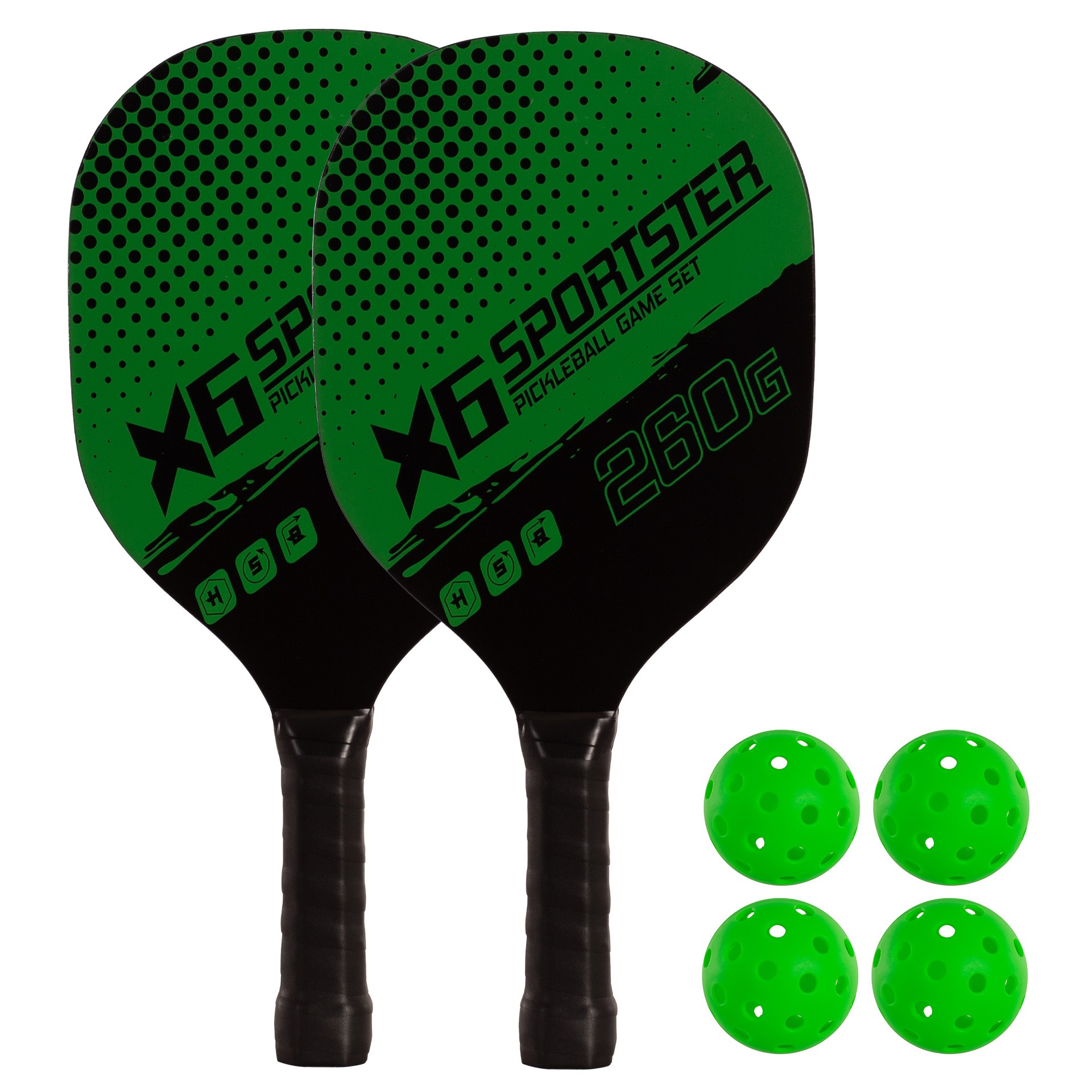 Set de 2 palas pickleball madera con 4 pelotas - Imagen 8