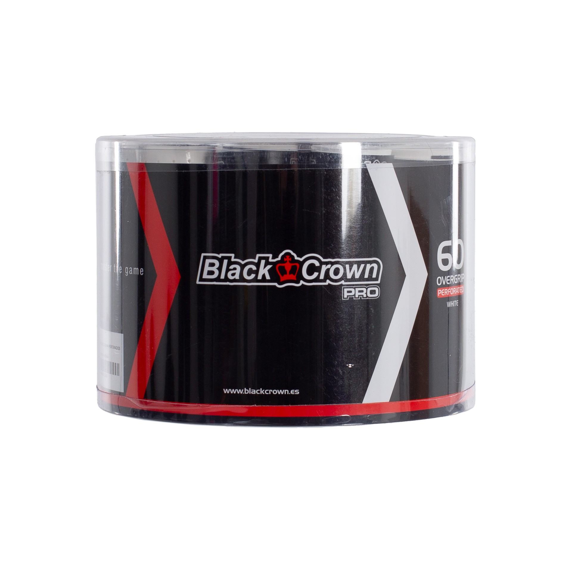 Tarro 60 overgrips black crown perforados blancos - Imagen 6