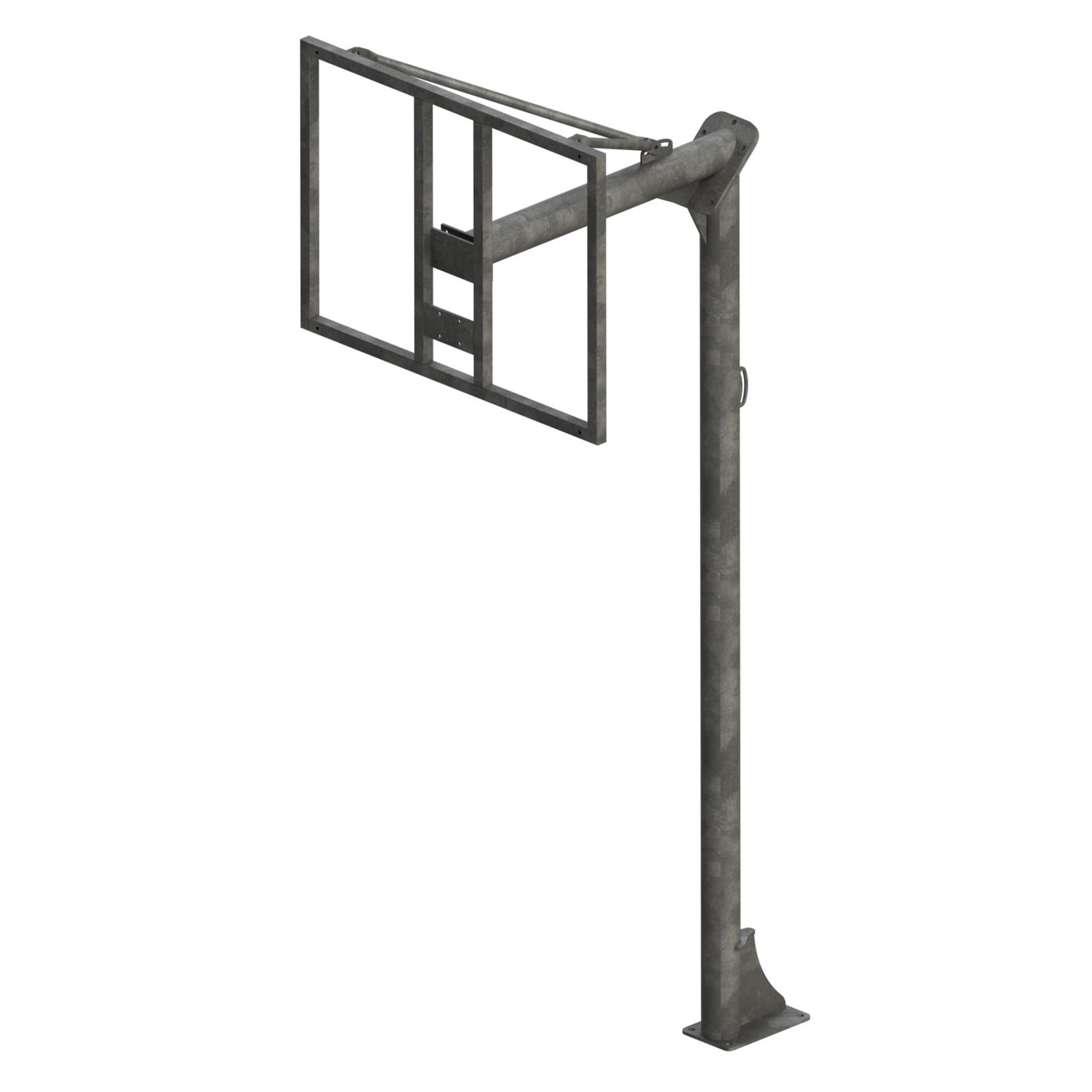 Jgo canastas antivandalicas minibasket new tubo 114 mm galvanizadas -incluye aros, redes y tableros- - Imagen 3