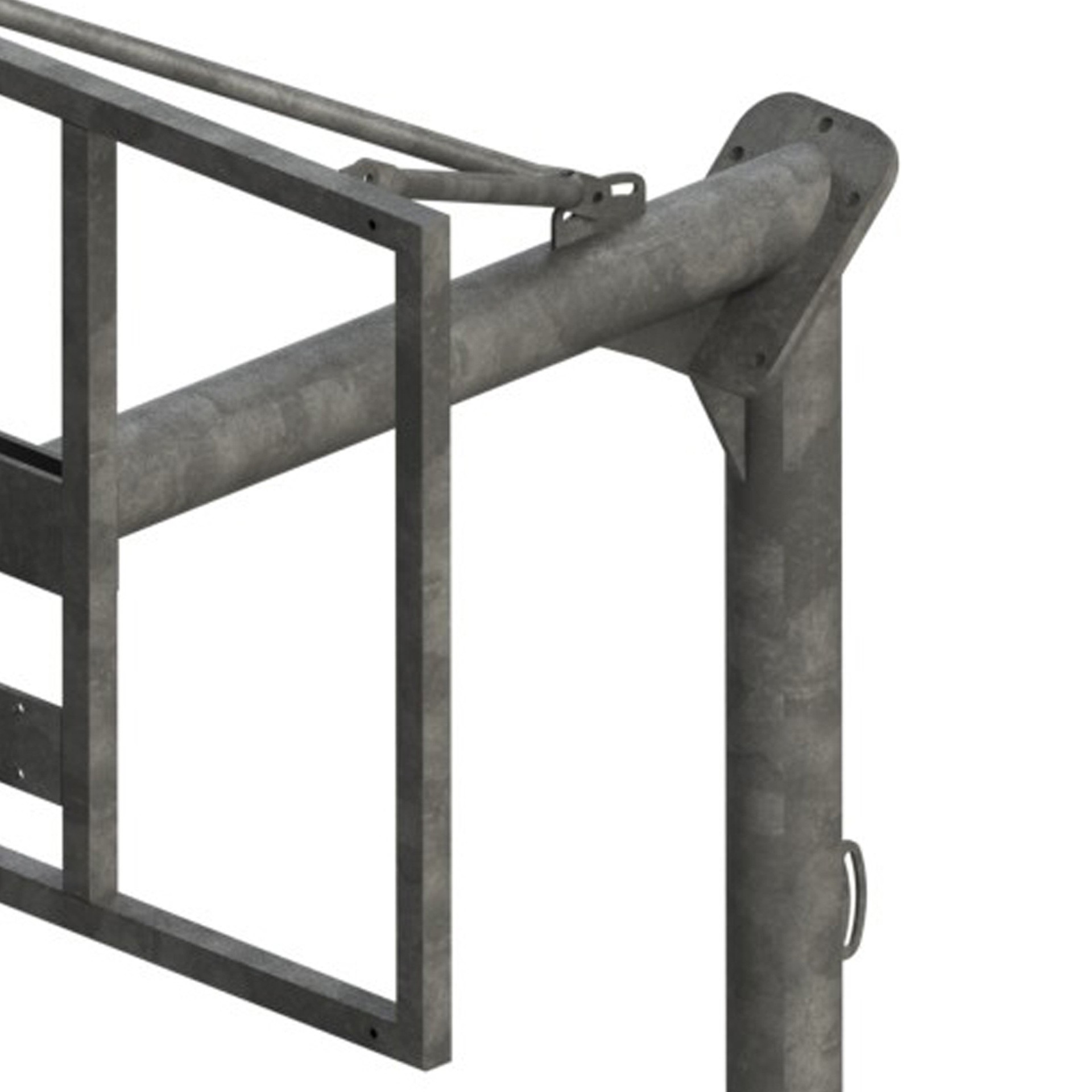 Jgo canastas antivandalicas minibasket new tubo 114 mm galvanizadas -incluye aros, redes y tableros- - Imagen 4