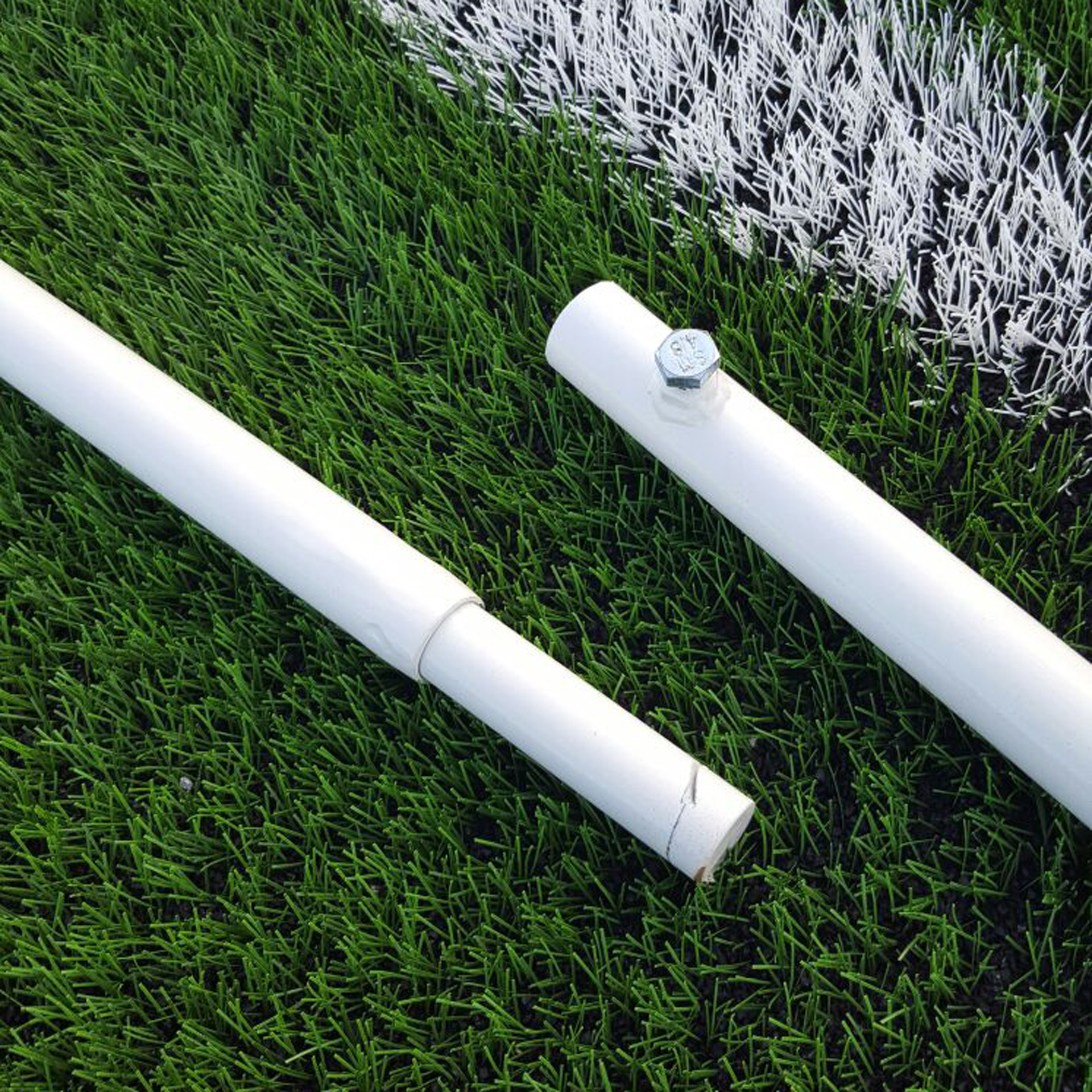 Juego de 2 bases porterías fútbol 11 para recogida de red - Imagen 4