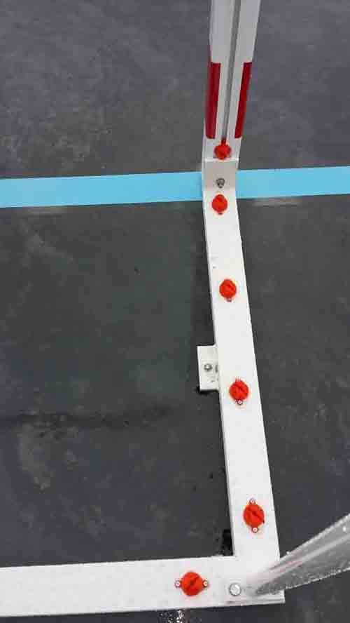 Juego porterías f.sala/balonmano aluminio trasladables 80x80mm con base 80x40mm - Imagen 3