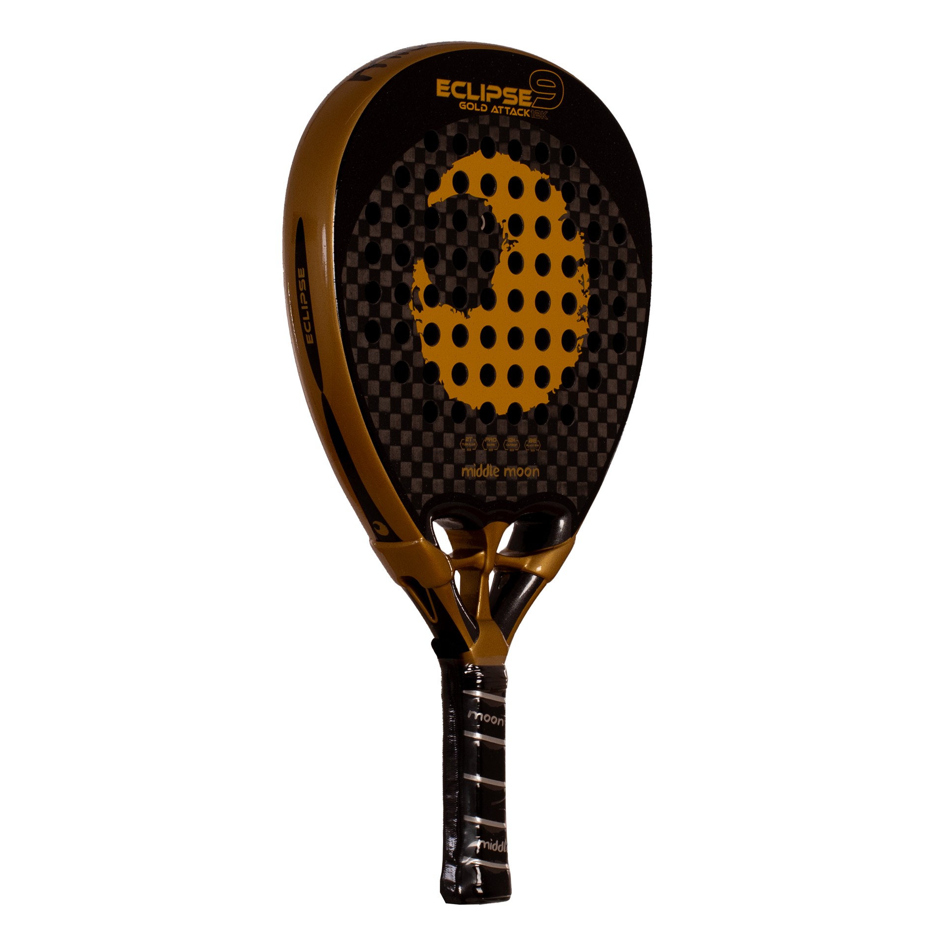 Pala de pádel middle moon eclipse 9 gold attack 12k - Imagen 4