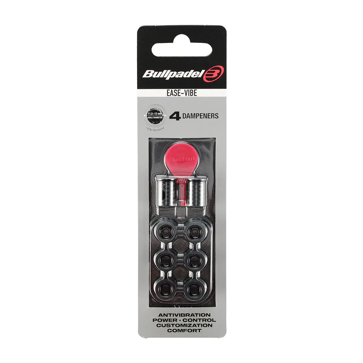 Antivibradores Bullpadel Ease Vibe Negro