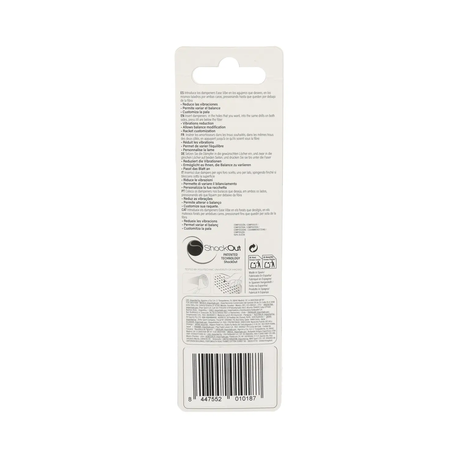 Antivibradores Bullpadel Ease Vibe Blanco - Imagen 2