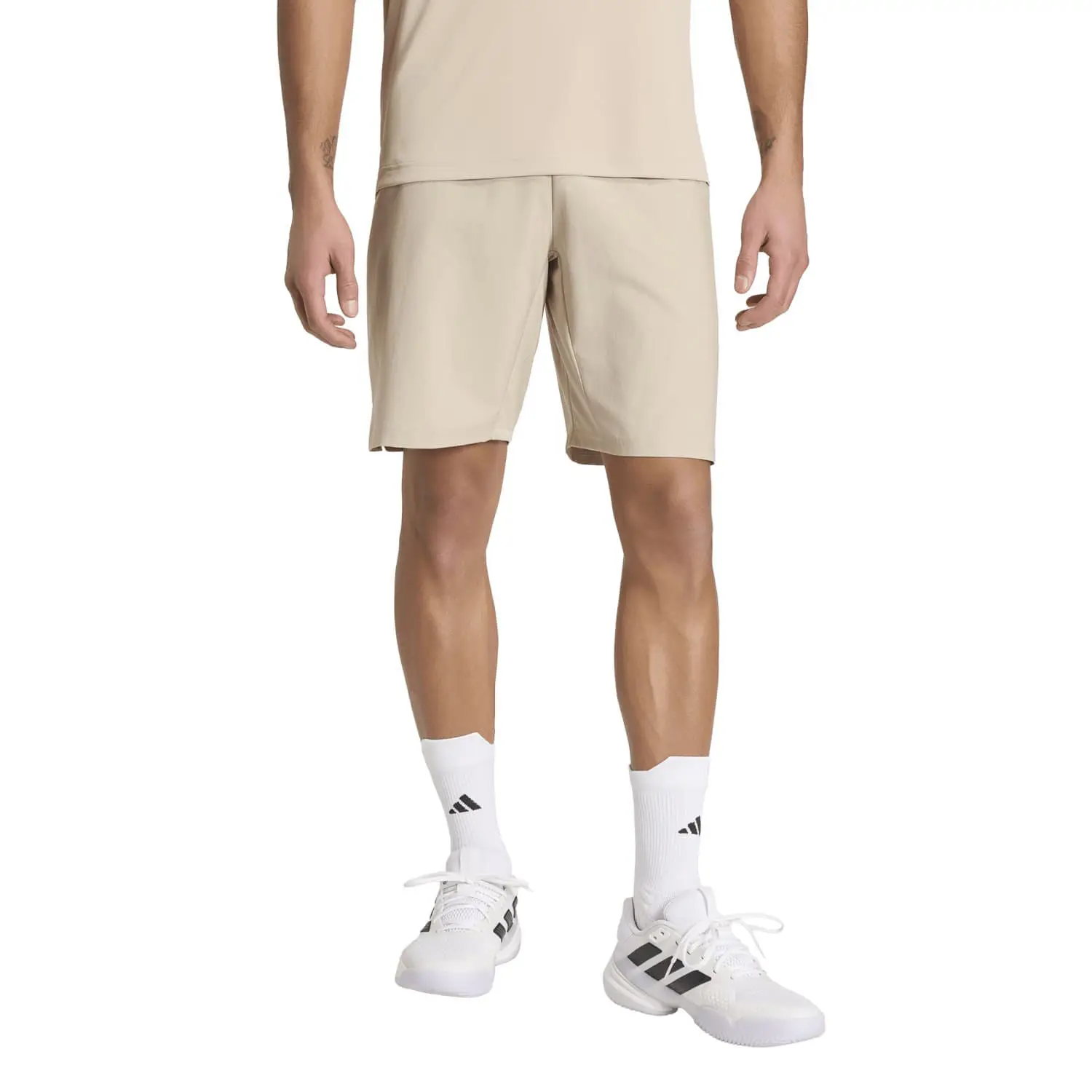 Pantalon Corto Adidas Club 3STR Kaki 2026 - Imagen 4