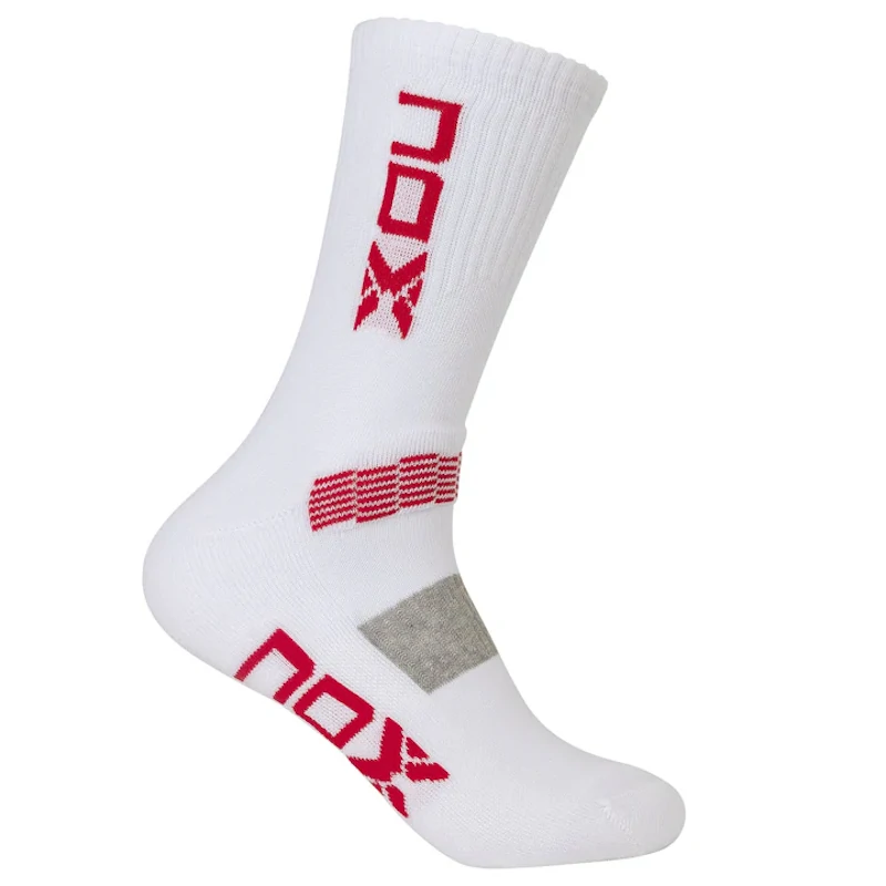 Calcetines Nox Padel Blanco y Rojo