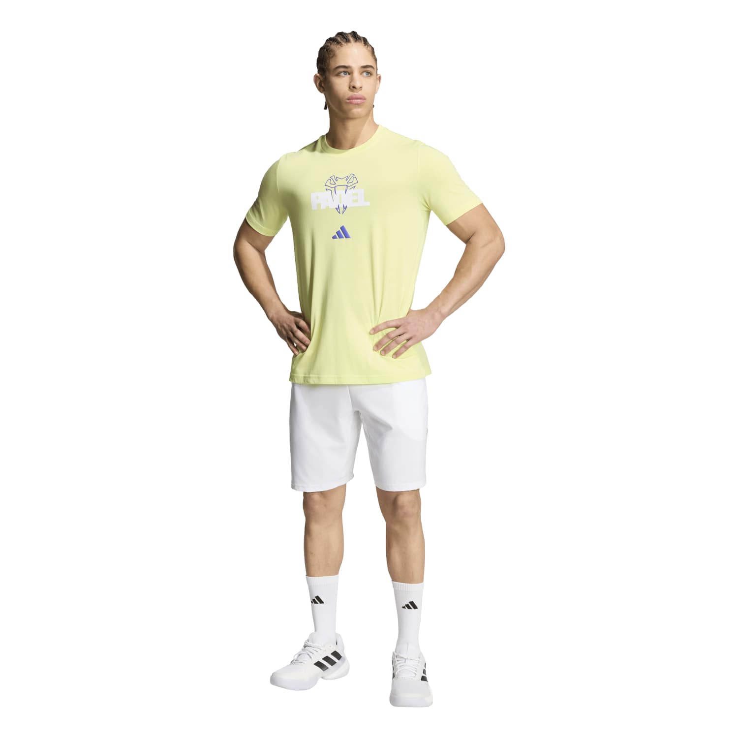 Camiseta Adidas Padel G T Amarillo/Azul 2026 - Imagen 3
