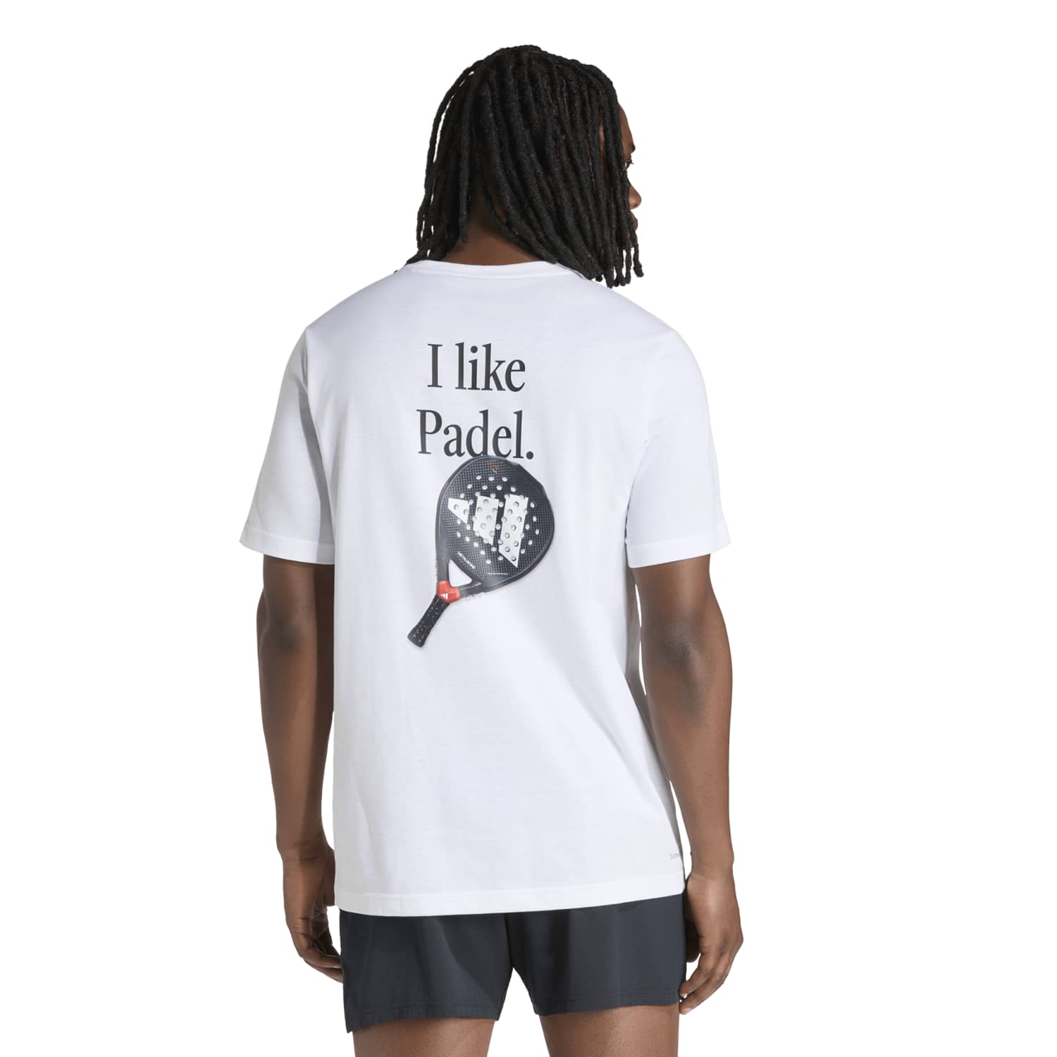 Camiseta Adidas M Padel Cat G T Blanco/Negro 2026 - Imagen 2