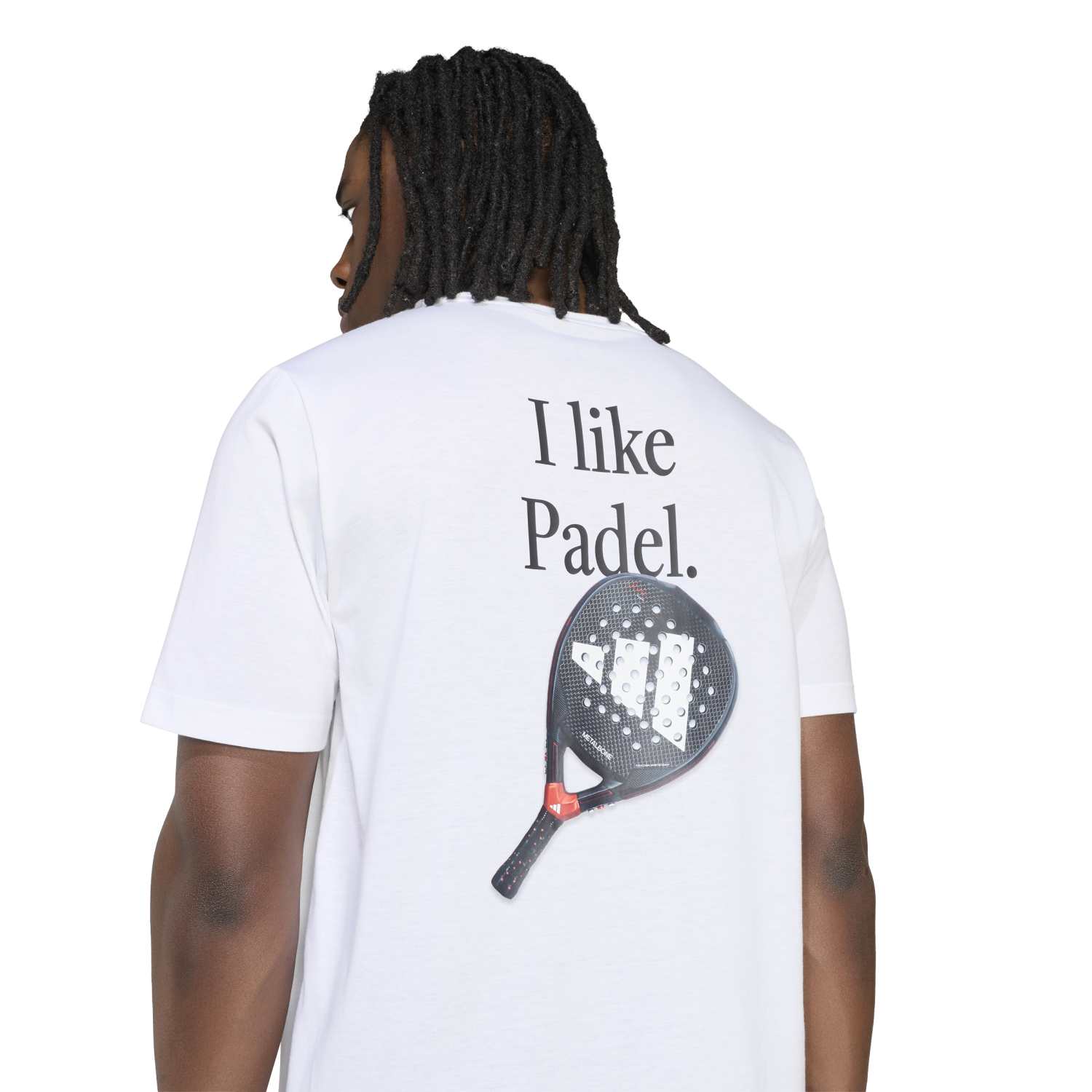 Camiseta Adidas M Padel Cat G T Blanco/Negro 2026 - Imagen 6