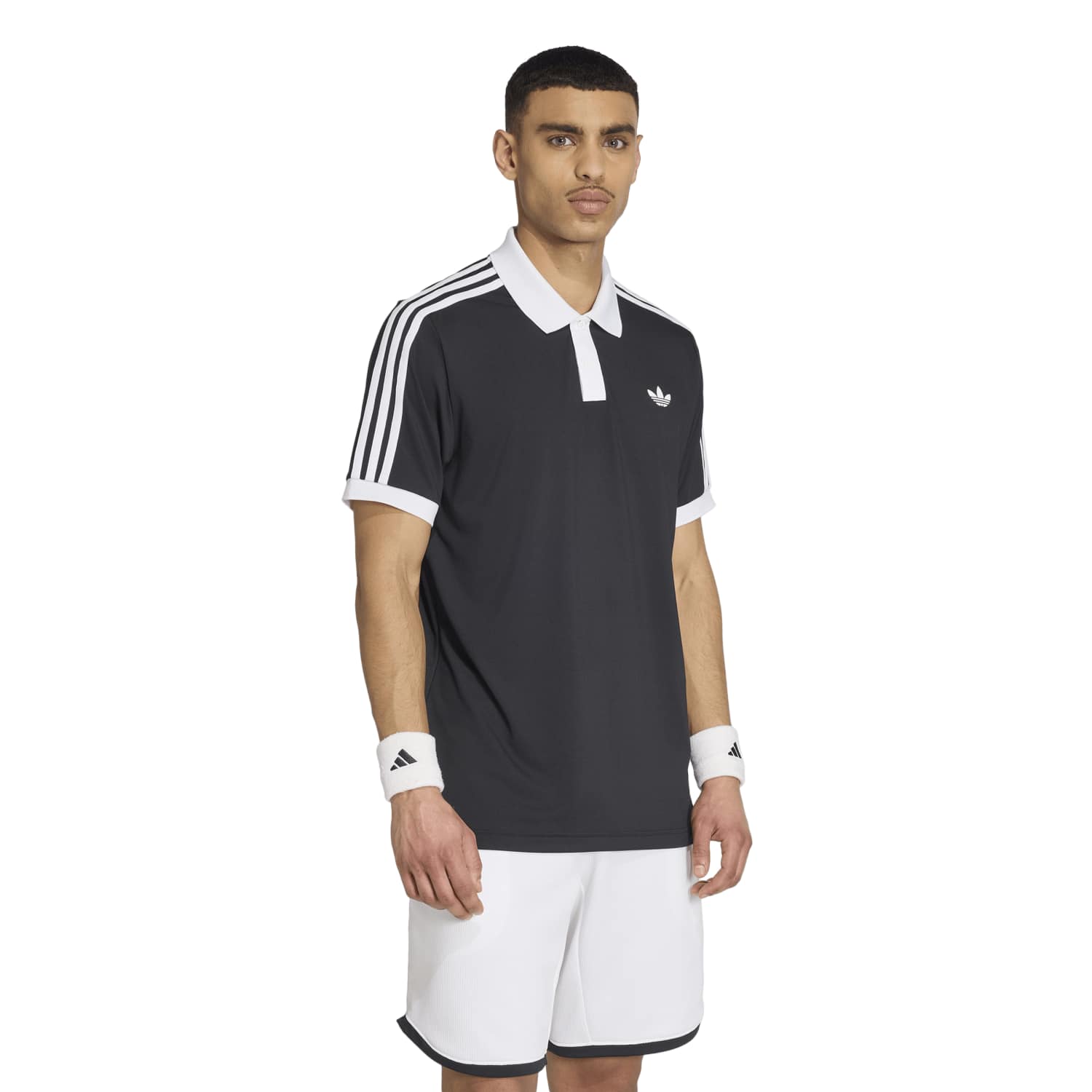Polo Adidas Classic Negro/Blanco - Imagen 3