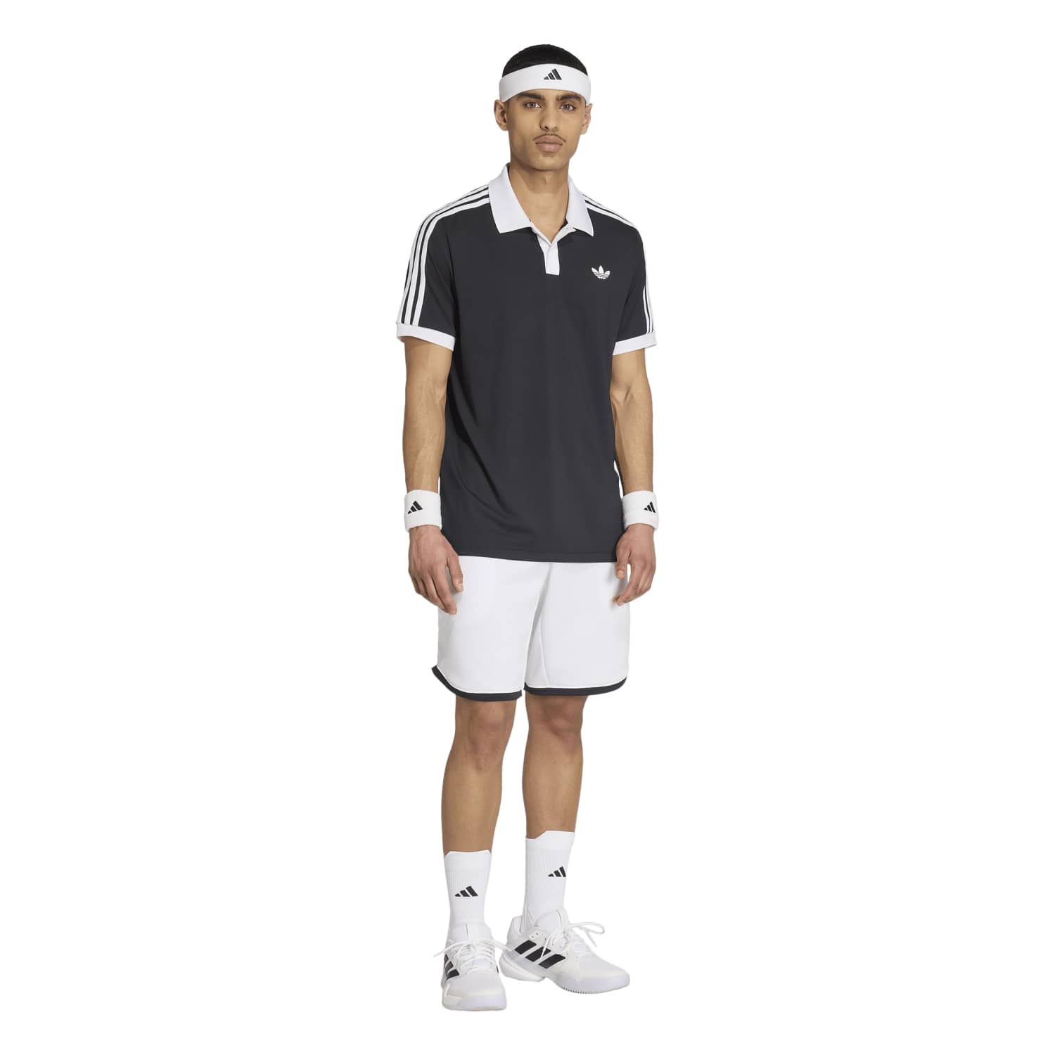 Polo Adidas Classic Negro/Blanco - Imagen 4