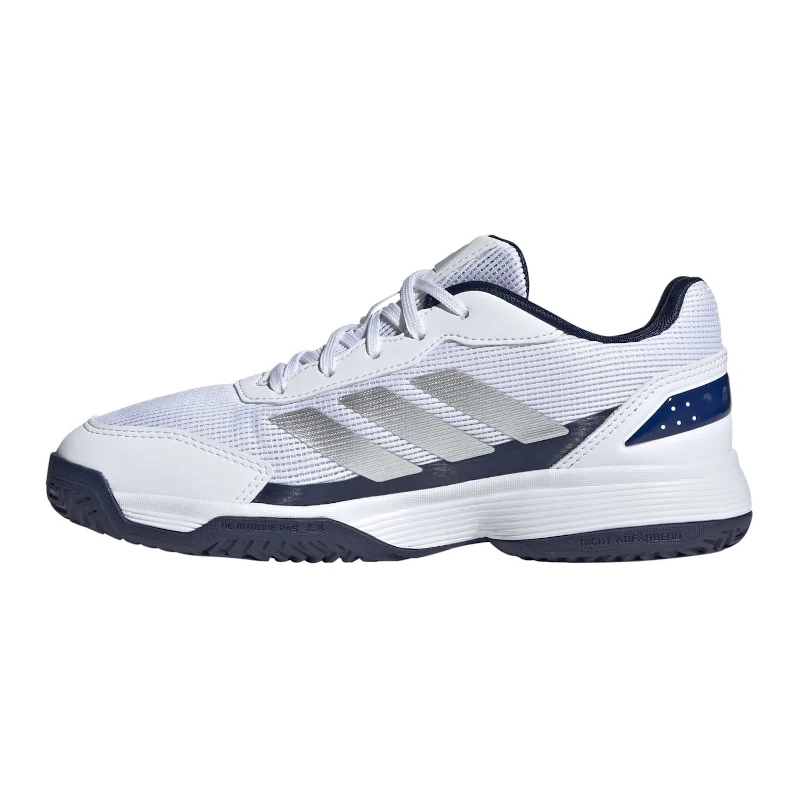 Zapatillas Adidas Crazyquick Padel Kids White/Silver Met./Dark Blue 2026 - Imagen 3