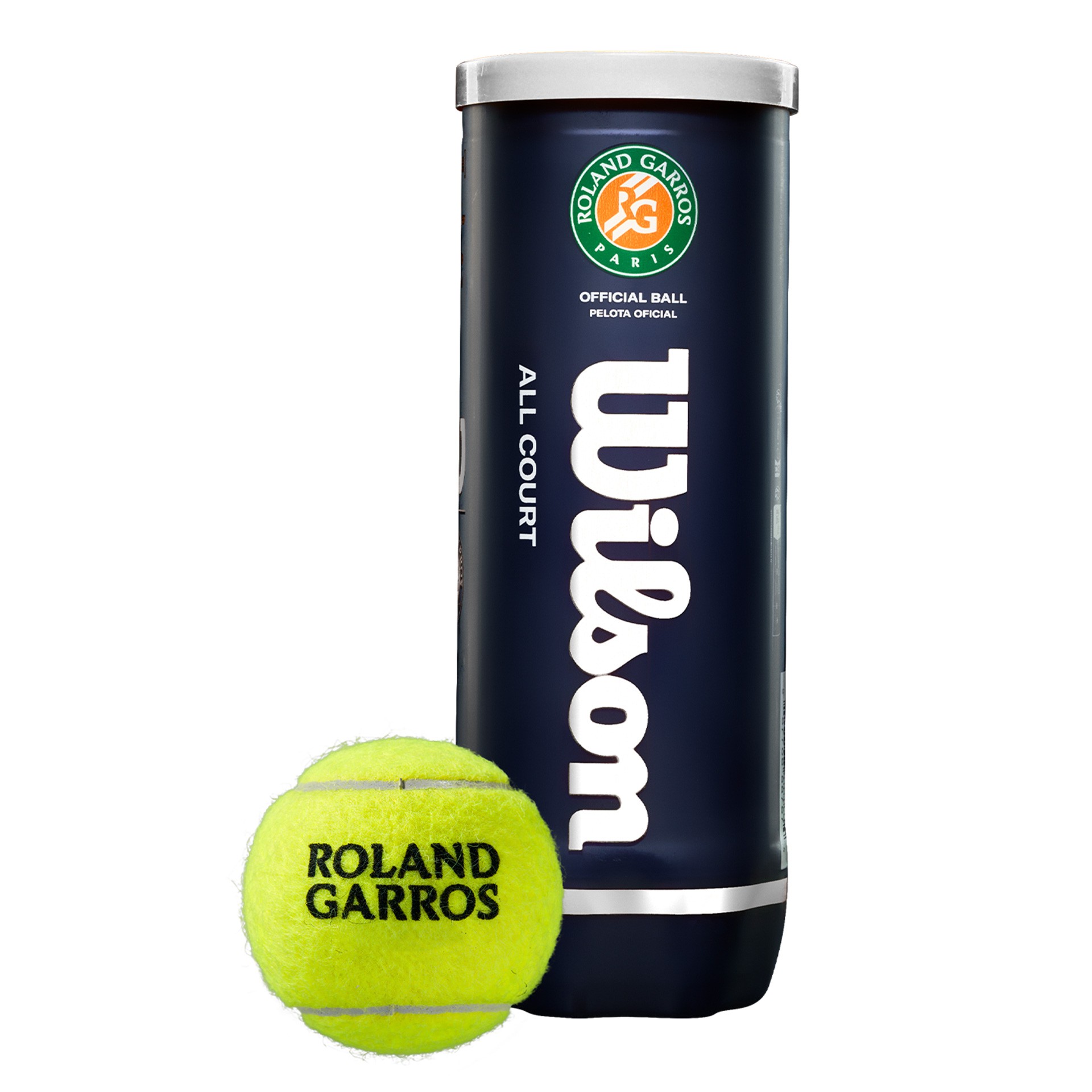 Bote de 3 pelotas tenis wilson roland garros all - Imagen 4