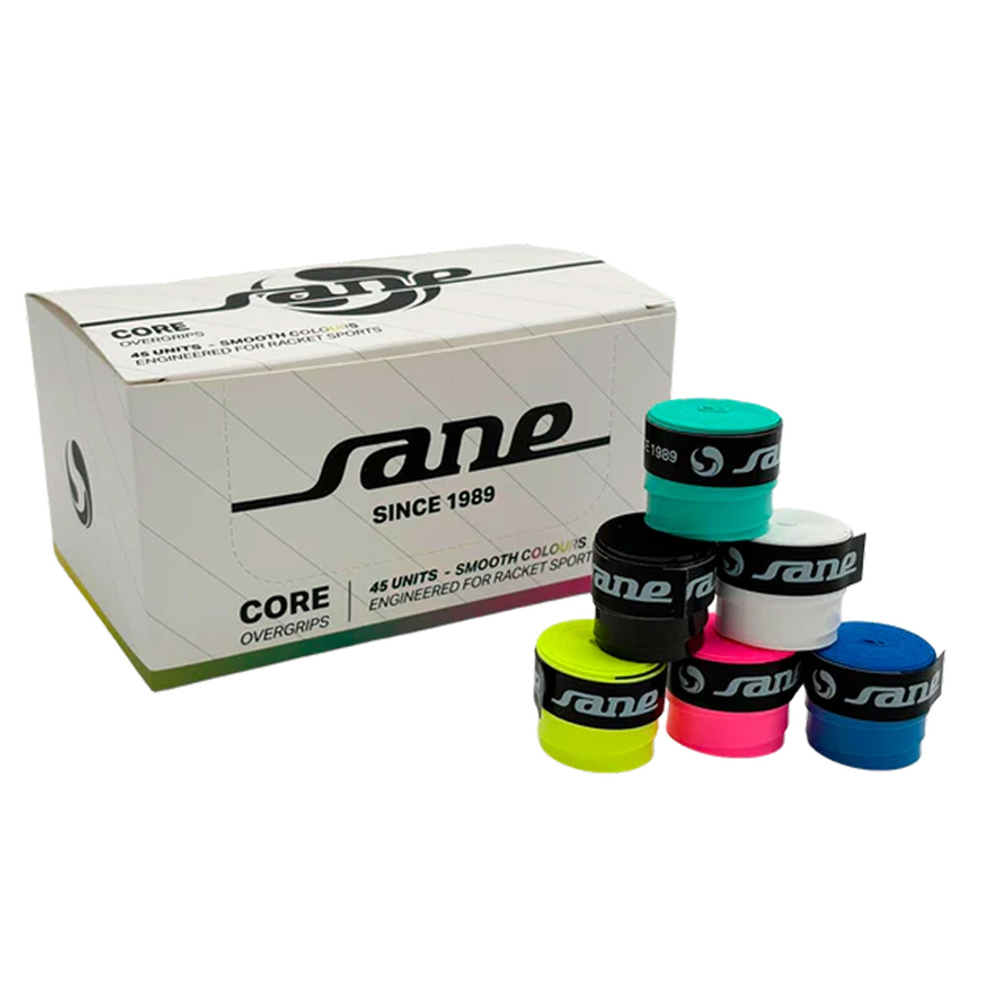 Caja de 45 overgrips sane core lisos multicolor - Imagen 4